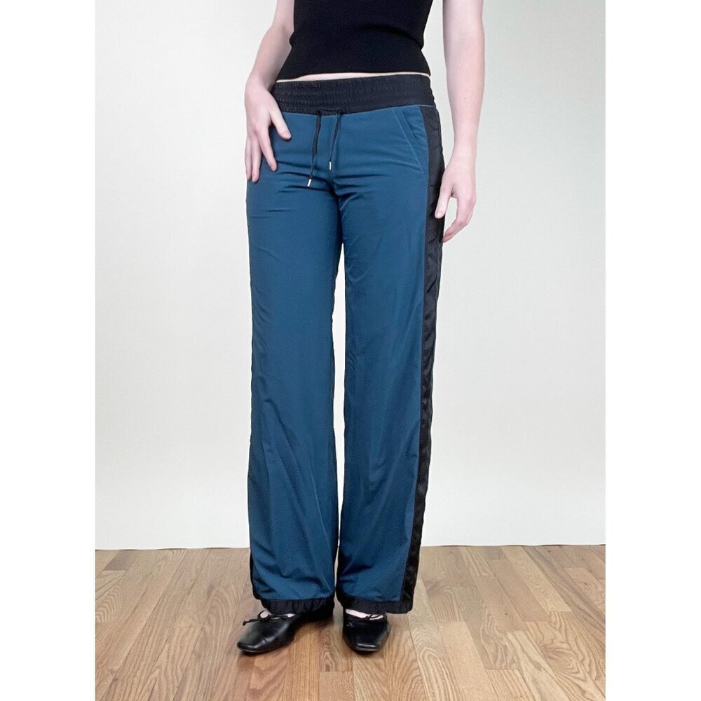 Vintage Y2K Lululemon Track Pants Low Rise Wide Straight Leg 2000s Dance Joggers
